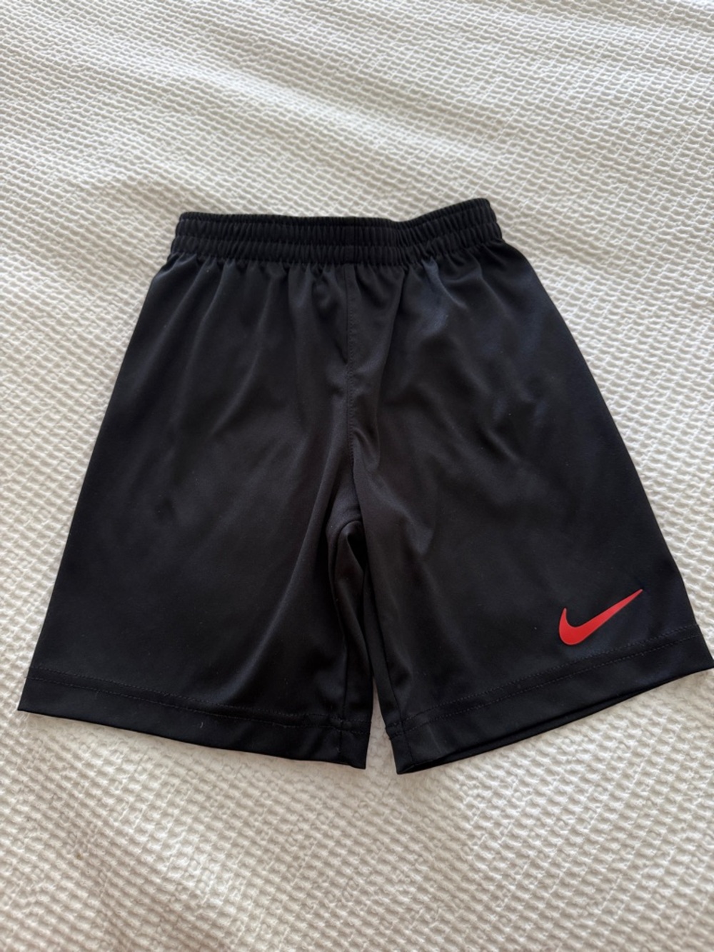 Nike Black Performance Shorts with Orange Swoosh